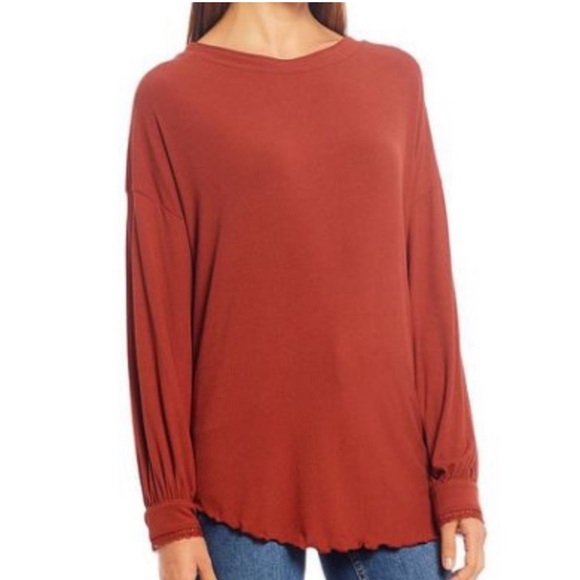 Free People Oversized Knit Long Sleeve Top Size Medium - Picture 14 of 14